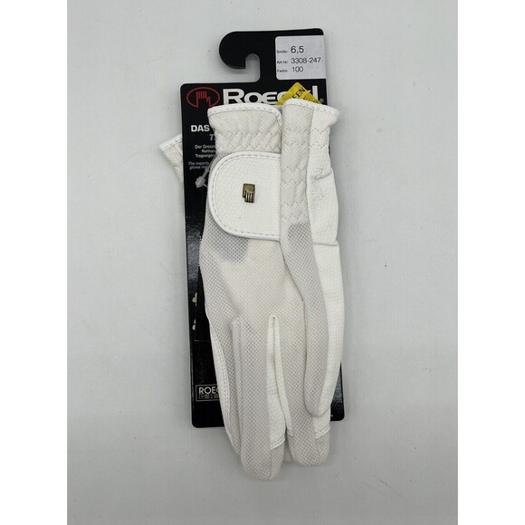 Roeckl Sports Roeck-Grip Equestrian Riding Gloves - White Size 6.5 - Picture 3 of 10